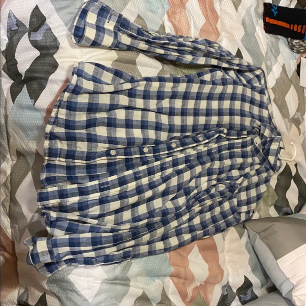 Blue button up